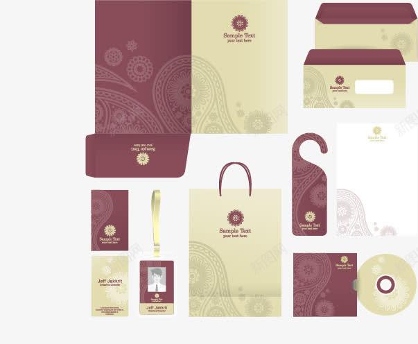 企業辦公用品VI矢量圖與免費素材資源全解析